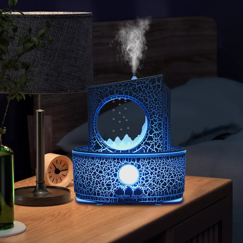 2024 New Design Aromatherapy Essential Oil Diffuser 250ML Home Air Diffuser Raindrop Humidifier Suitable for Home Christmas Gift