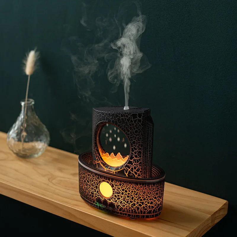 2024 New Design Aromatherapy Essential Oil Diffuser 250ML Home Air Diffuser Raindrop Humidifier Suitable for Home Christmas Gift
