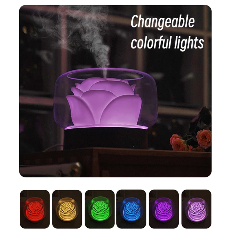 400Ml Flower Aroma Diffuser Electric Mist Maker Aromatherapy Essential Oil Air Humidifier for Holidays Gift