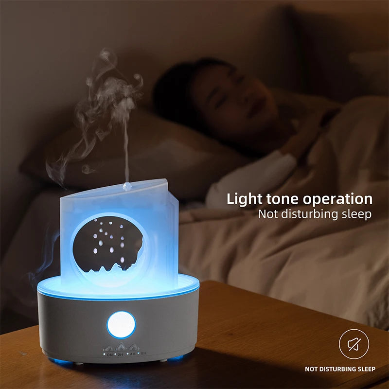 2024 New Design Aromatherapy Essential Oil Diffuser 250ML Home Air Diffuser Raindrop Humidifier Suitable for Home Christmas Gift
