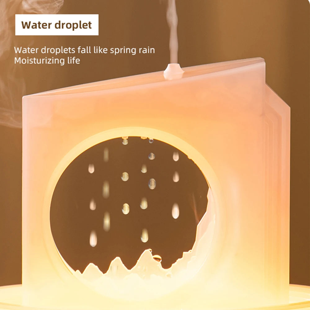 2024 New Design Aromatherapy Essential Oil Diffuser 250ML Home Air Diffuser Raindrop Humidifier Suitable for Home Christmas Gift