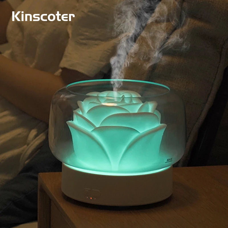400Ml Flower Aroma Diffuser Electric Mist Maker Aromatherapy Essential Oil Air Humidifier for Holidays Gift