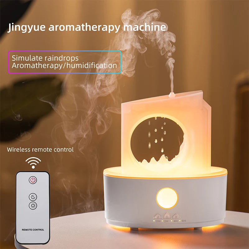 2024 New Design Aromatherapy Essential Oil Diffuser 250ML Home Air Diffuser Raindrop Humidifier Suitable for Home Christmas Gift