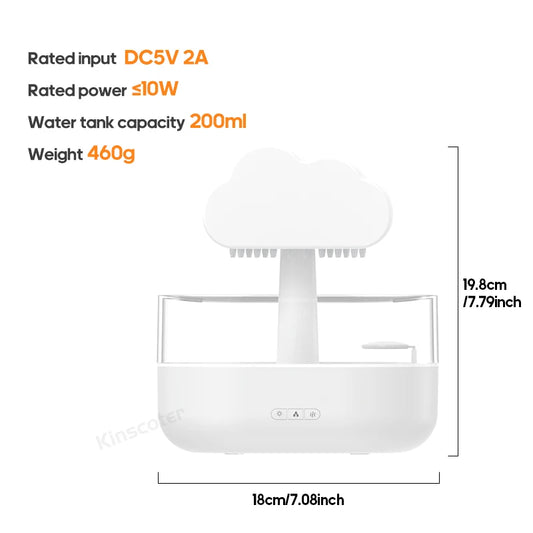 Rain Clouds Aroma Diffuser Zen Raindrops Air Humidifier Essential Oil Diffuser USB Desktop Ultrasonic Sprayer